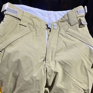 Tan/Green and Orange Jacket ride snowboard outfit